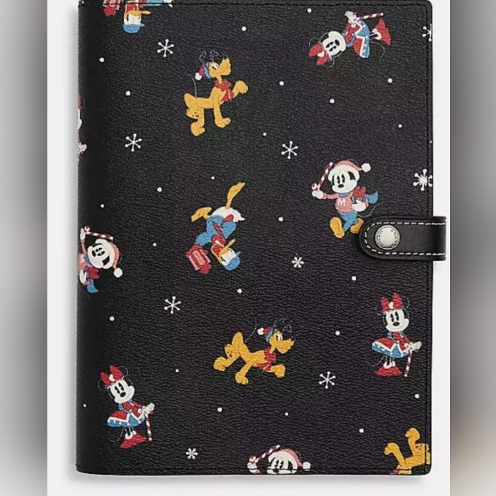 Disney X Coach Limited Edition Notebook With Holiday Print
